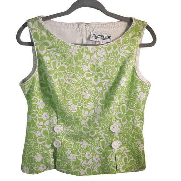 Vintage Jessica Howard Retro Style Sleeveless Crew Neck Blouse - Picture 4 of 13